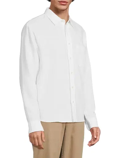 Corridor Men's Resonance Linen-Cotton Shirt - White - Size XXL | Thumbnail 4 Corridor Men's Resonance Linen-Cotton Shirt - White - Size XXL | Thumbnail 4