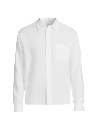 Corridor Men's Resonance Linen-Cotton Shirt - White - Size XXL | Thumbnail 1 Corridor Men's Resonance Linen-Cotton Shirt - White - Size XXL | Thumbnail 1