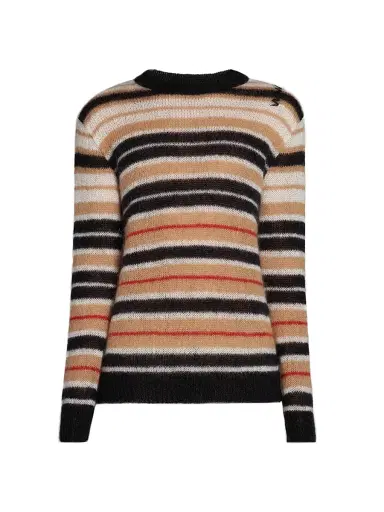 Marni Men's Lightweight Striped Mohair-Blend Sweater - Winter Wheat - Size 46 | Thumbnail 1 Marni Men's Lightweight Striped Mohair-Blend Sweater - Winter Wheat - Size 46 | Thumbnail 1