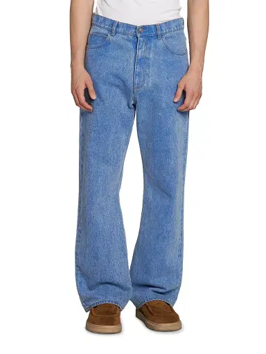 Marni Men's Denim Wide-Leg Trousers - Cobalt - Size 30 | Thumbnail 3