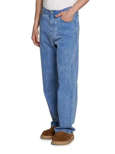 Marni Men's Denim Wide-Leg Trousers - Cobalt - Size 30 | Thumbnail 4