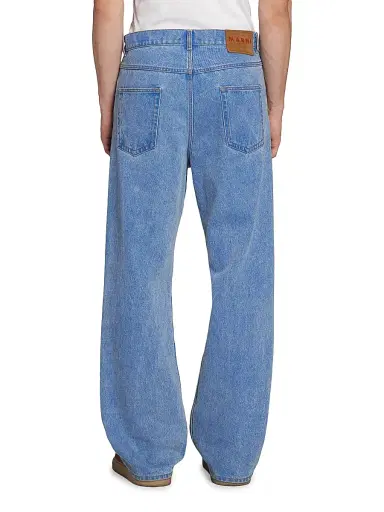 Marni Men's Denim Wide-Leg Trousers - Cobalt - Size 30 | Thumbnail 5
