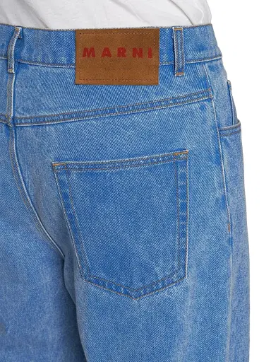 Marni Men's Denim Wide-Leg Trousers - Cobalt - Size 30 | Thumbnail 6