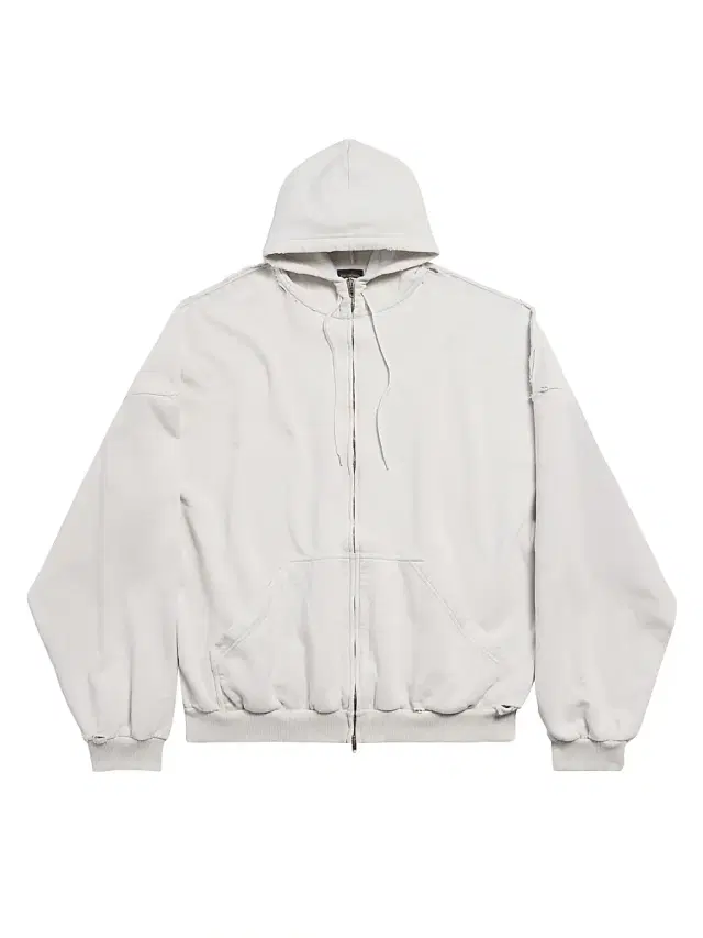 Men's Security Tape Logo Zip-Up Hoodie - White