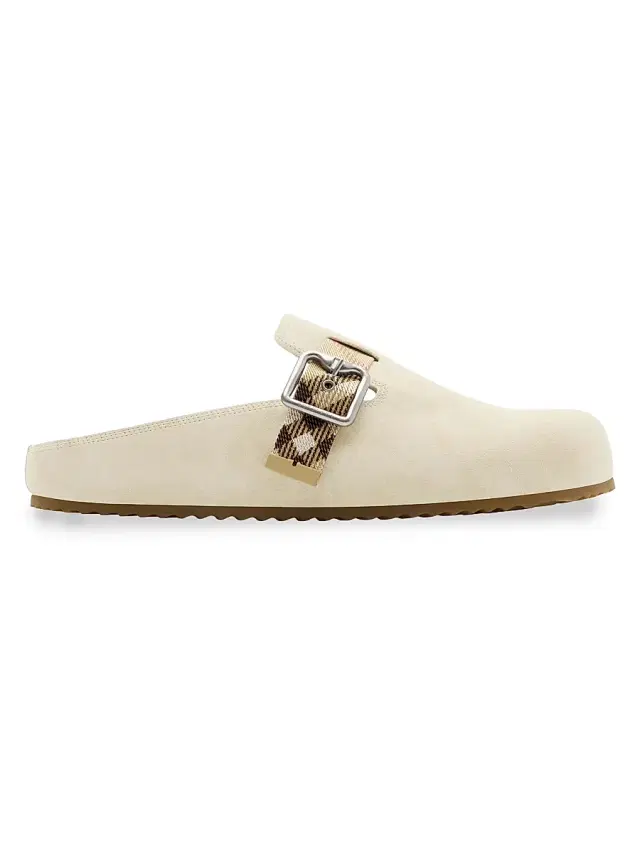 Burberry Women's Urchin Suede Clogs - Bake