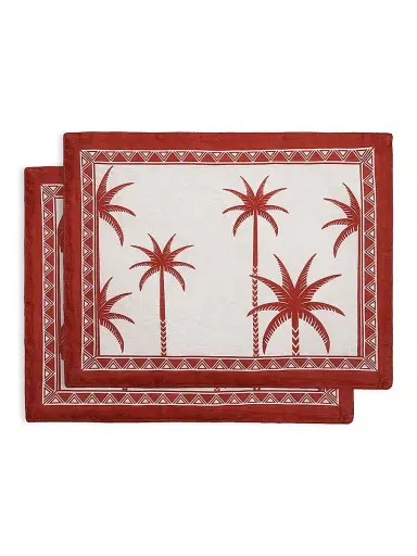 La DoubleJ Placemat Set of 2 - Date Palms | Thumbnail 1