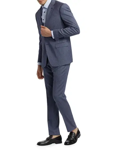 Emporio Armani Men's Micro Houndstooth Stretch Virgin Wool Suit | Thumbnail 2
