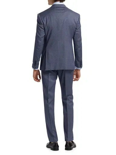 Emporio Armani Men's Micro Houndstooth Stretch Virgin Wool Suit | Thumbnail 5