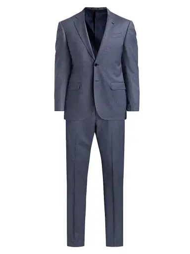 Emporio Armani Men's Micro Houndstooth Stretch Virgin Wool Suit | Thumbnail 1