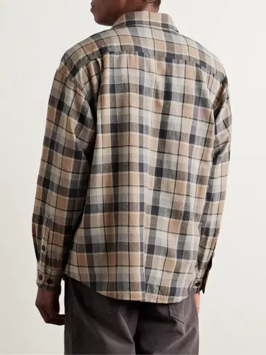 Visvim Checked Wool and Linen-Blend Shirt - Men | Thumbnail 4