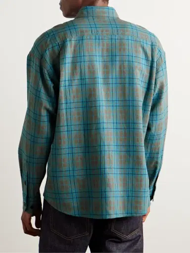 Visvim Checked Wool and Linen-Blend Shirt - Men | Thumbnail 4
