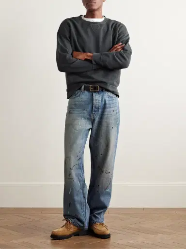 Visvim Jumbo SB Garment-Dyed Cotton and Nylon-Blend Jersey Sweatshirt - Men | Thumbnail 2 Visvim Jumbo SB Garment-Dyed Cotton and Nylon-Blend Jersey Sweatshirt - Men | Thumbnail 2