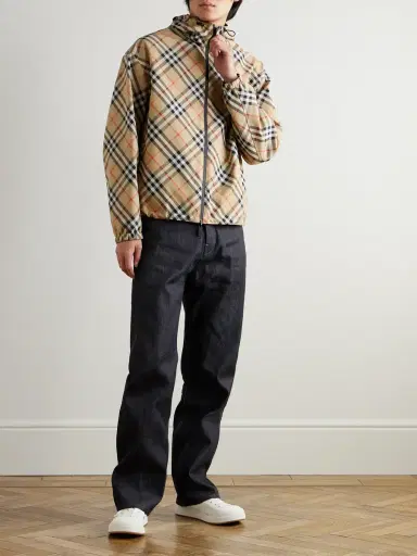 Burberry Reversible Checked Twill and Shell Hooded Jacket - Men | Thumbnail 2