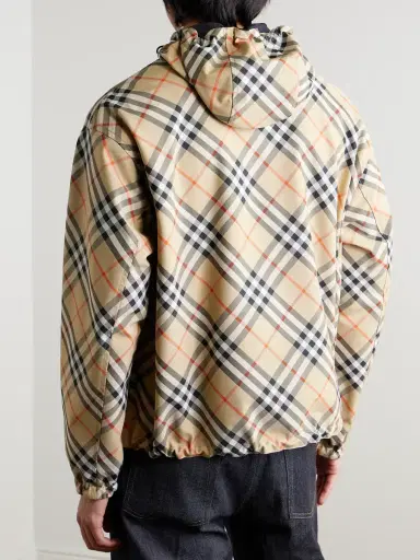 Burberry Reversible Checked Twill and Shell Hooded Jacket - Men | Thumbnail 4