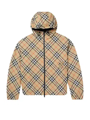 Burberry Reversible Checked Twill and Shell Hooded Jacket - Men | Thumbnail 1