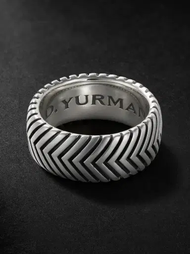 David Yurman Chevron Sterling Silver Ring - Men | Thumbnail 3 David Yurman Chevron Sterling Silver Ring - Men | Thumbnail 3