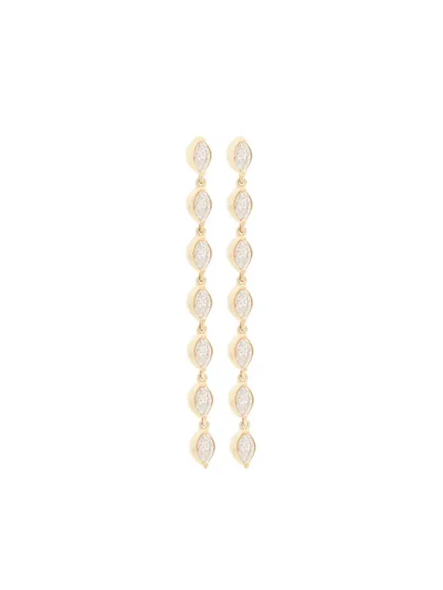 Wish Fine Jewelry 1.01ct Diamond 14K Gold Dangle Drop Earrings