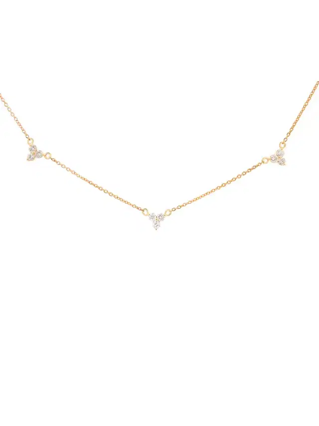 Wish Fine Jewelry 1.13ct Diamond 14K Gold Stationed Necklace