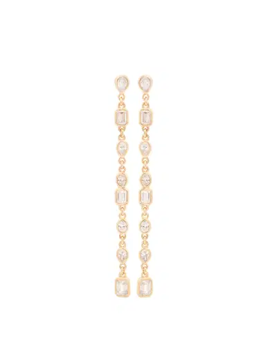 Wish Fine Jewelry 1.76ct Diamond 14K Gold Multi Shaped Drop Earrings | Thumbnail 1 Wish Fine Jewelry 1.76ct Diamond 14K Gold Multi Shaped Drop Earrings | Thumbnail 1