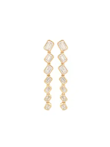 Wish Fine Jewelry 2.31ct Diamond 14K Gold Bezel Dangle Drop Earrings | Thumbnail 1 Wish Fine Jewelry 2.31ct Diamond 14K Gold Bezel Dangle Drop Earrings | Thumbnail 1