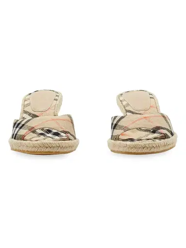 Burberry Women's Mews 65MM Check Espadrille Wedge Sandals - Sand Ip Check - Size 10 | Thumbnail 2