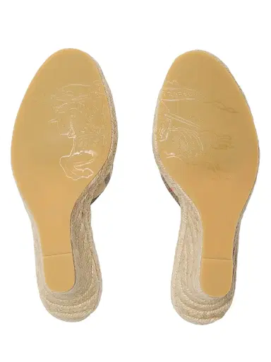 Burberry Women's Mews 65MM Check Espadrille Wedge Sandals - Sand Ip Check - Size 10 | Thumbnail 5