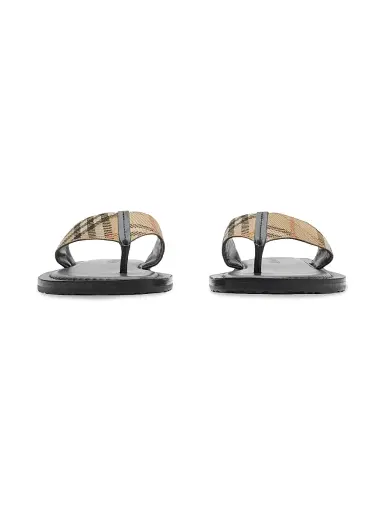 Burberry Men's Check Pavilion Sandals - Sand Check - Size 13 | Thumbnail 4