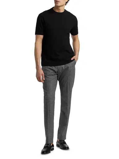 Emporio Armani Men's Virgin Wool-Blend Dress Pants - Charcoal - Size 32 | Thumbnail 2 Emporio Armani Men's Virgin Wool-Blend Dress Pants - Charcoal - Size 32 | Thumbnail 2
