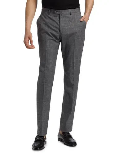 Emporio Armani Men's Virgin Wool-Blend Dress Pants - Charcoal - Size 32 | Thumbnail 3 Emporio Armani Men's Virgin Wool-Blend Dress Pants - Charcoal - Size 32 | Thumbnail 3