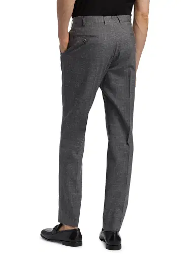 Emporio Armani Men's Virgin Wool-Blend Dress Pants - Charcoal - Size 32 | Thumbnail 5 Emporio Armani Men's Virgin Wool-Blend Dress Pants - Charcoal - Size 32 | Thumbnail 5