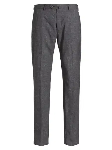 Emporio Armani Men's Virgin Wool-Blend Dress Pants - Charcoal - Size 32 | Thumbnail 1 Emporio Armani Men's Virgin Wool-Blend Dress Pants - Charcoal - Size 32 | Thumbnail 1