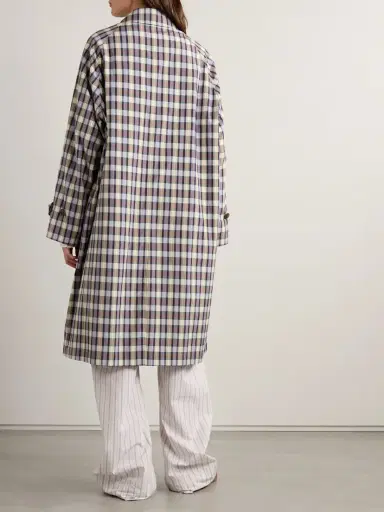 The Row Tavishina Checked Silk And Cotton-blend Poplin Coat | Thumbnail 4 The Row Tavishina Checked Silk And Cotton-blend Poplin Coat | Thumbnail 4