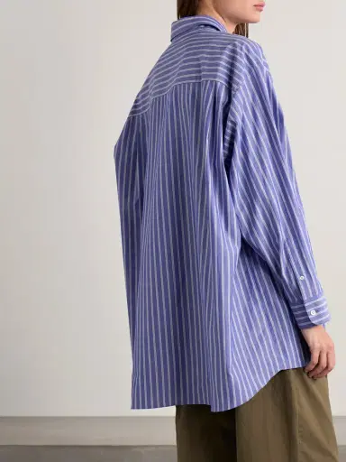 The Row Luka Oversized Striped Organic Cotton-poplin Shirt | Thumbnail 3 The Row Luka Oversized Striped Organic Cotton-poplin Shirt | Thumbnail 3