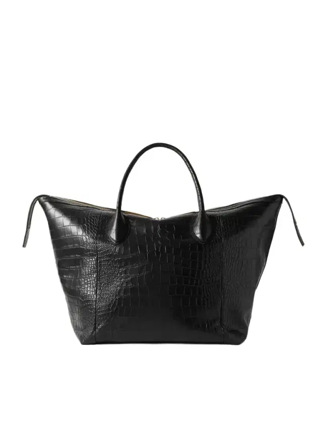 Kasia Medium Croc-effect Leather Tote