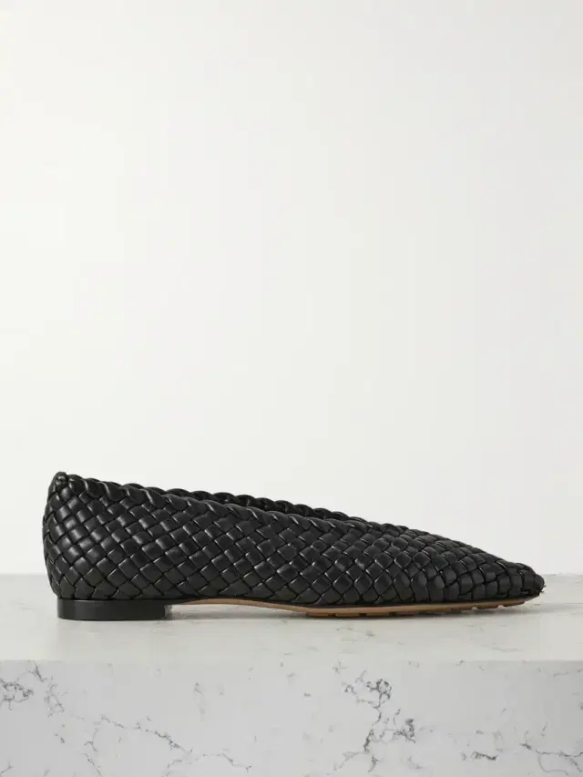 Sofia Intrecciato Leather Point-toe Flat