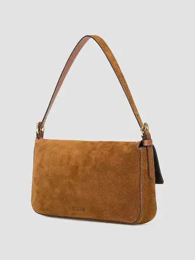 Staud Women's Harlow Suede Shoulder Bag - Tan | Thumbnail 2 Staud Women's Harlow Suede Shoulder Bag - Tan | Thumbnail 2
