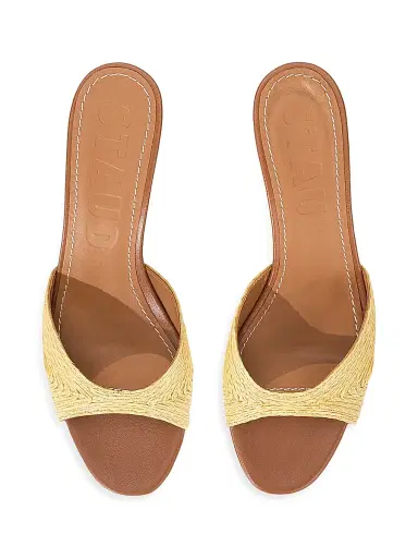 Staud Women's Brigitte 55MM Raffia Slip-On Sandals - Natural Raffia - Size 10.5 | Thumbnail 4 Staud Women's Brigitte 55MM Raffia Slip-On Sandals - Natural Raffia - Size 10.5 | Thumbnail 4