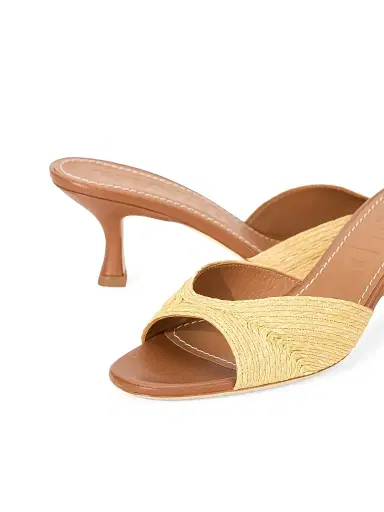 Staud Women's Brigitte 55MM Raffia Slip-On Sandals - Natural Raffia - Size 10.5 | Thumbnail 5 Staud Women's Brigitte 55MM Raffia Slip-On Sandals - Natural Raffia - Size 10.5 | Thumbnail 5