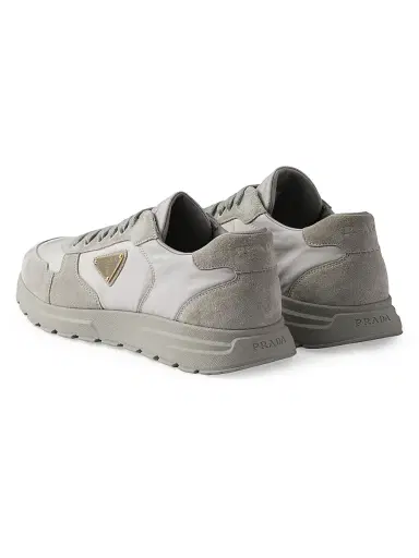 Prada Men's Prax 2.0 Re-Nylon and Suede Sneakers - Grey - Size 12 | Thumbnail 3