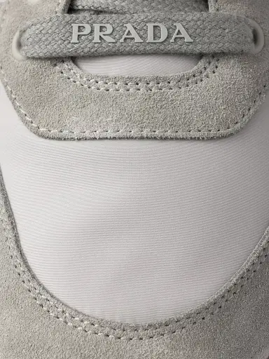 Prada Men's Prax 2.0 Re-Nylon and Suede Sneakers - Grey - Size 12 | Thumbnail 4