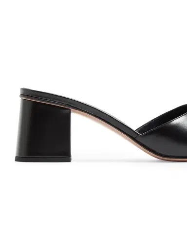 Valentino Garavani Women's VLogo Signature 60MM Slide Sandals in Calfskin - Black | Thumbnail 6