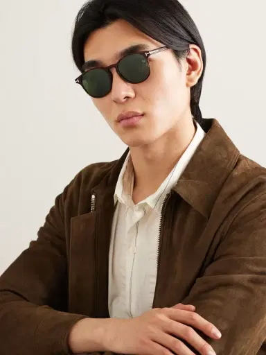 Tom Ford Lewis Round-Frame Tortoiseshell Acetate Sunglasses - Men | Thumbnail 2