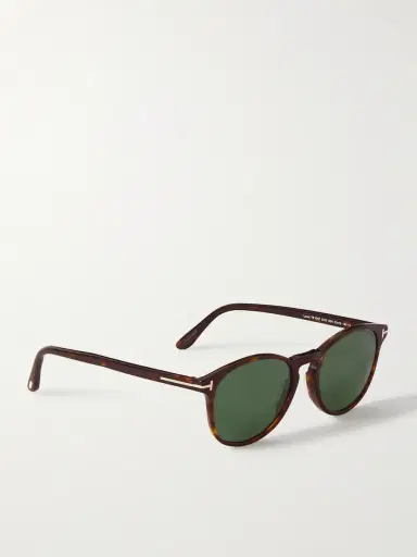 Tom Ford Lewis Round-Frame Tortoiseshell Acetate Sunglasses - Men | Thumbnail 4