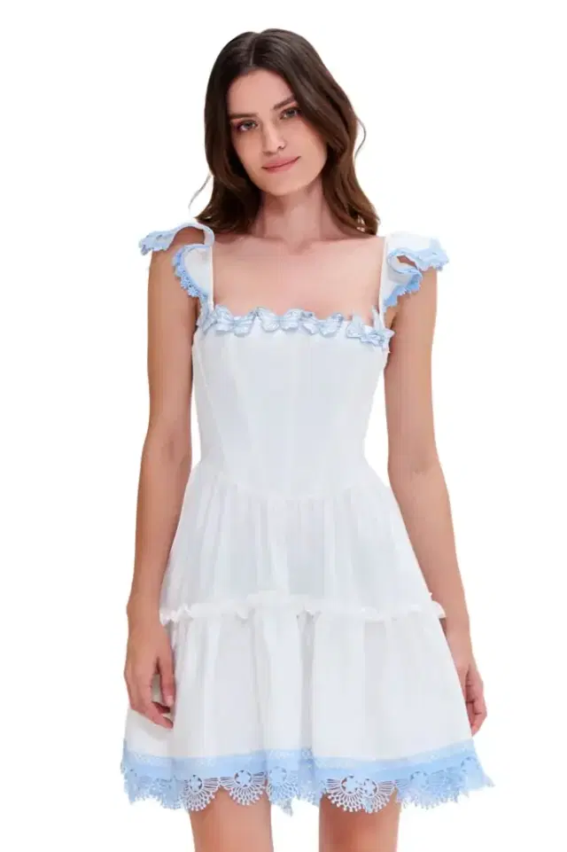 PatBo FLUTTER POPLIN MINI DRESS