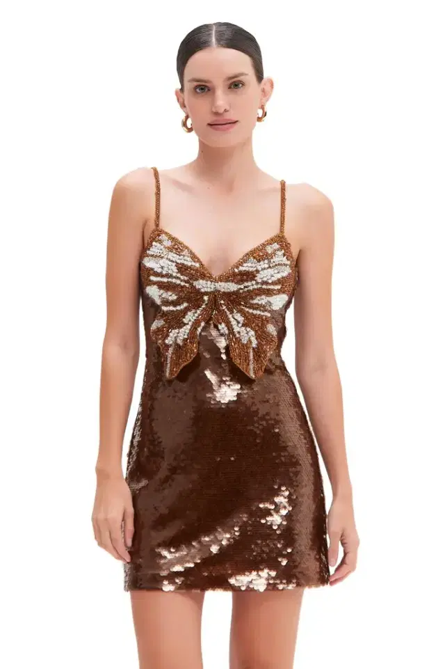 PatBo SEQUIN BUTTERFLY MINI DRESS (RUNWAY)