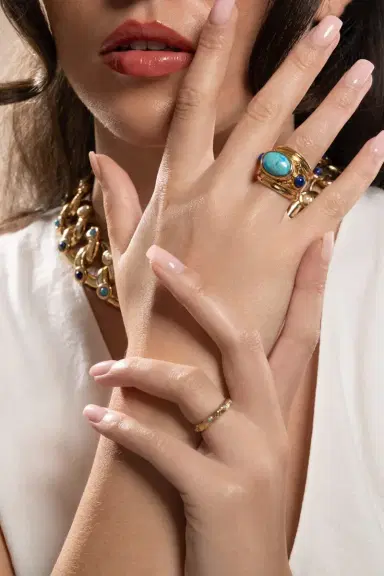 Gas Bijoux Amazonite Malachite Simone Ring | Thumbnail 5 Gas Bijoux Amazonite Malachite Simone Ring | Thumbnail 5