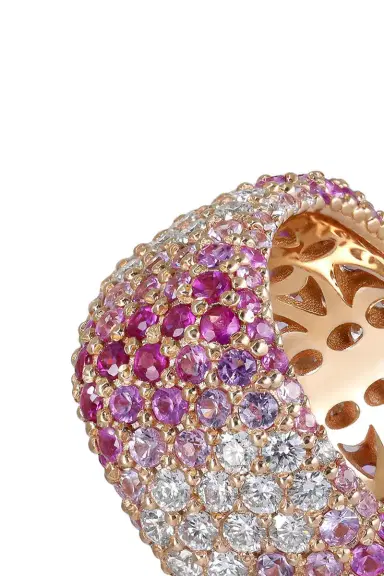 FULLORD Diamond Pink Sapphire Starghost Ring | Thumbnail 4