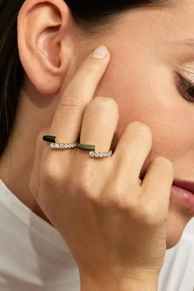 Melissa Kaye Neon Pink Diamond Lola Ring | Thumbnail 2 Melissa Kaye Neon Pink Diamond Lola Ring | Thumbnail 2