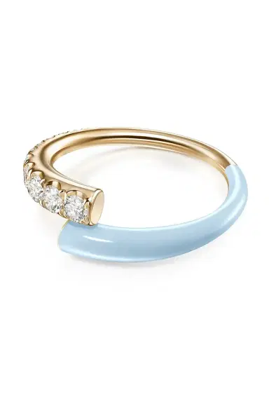 Melissa Kaye Pastel Blue Diamond Lola Ring | Thumbnail 1