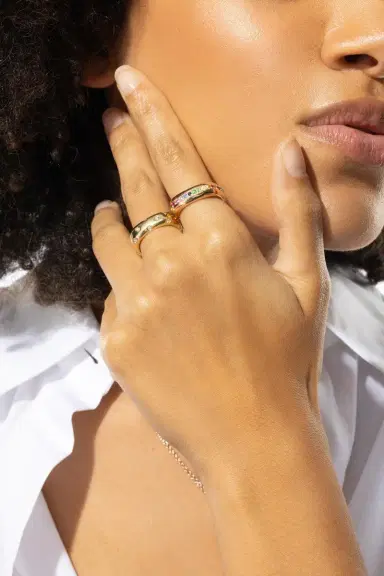 FULLORD Rainbow Sapphire Ghost Belt Ring | Thumbnail 3 FULLORD Rainbow Sapphire Ghost Belt Ring | Thumbnail 3